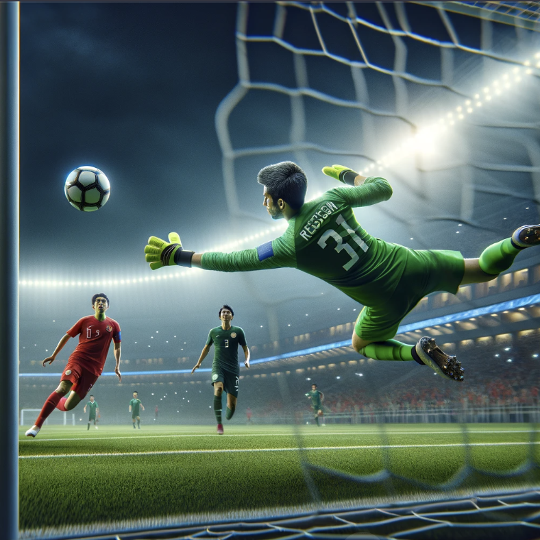 한국, 이라크전 하이라이트 설명하는 ai 이미지