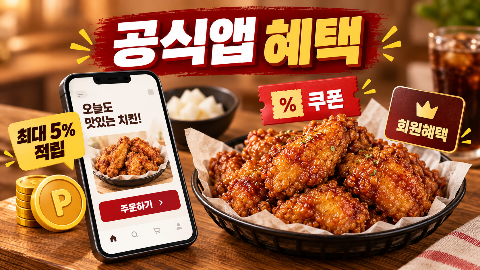 배달앱 대신 교촌치킨 공식 앱 활용 혜택