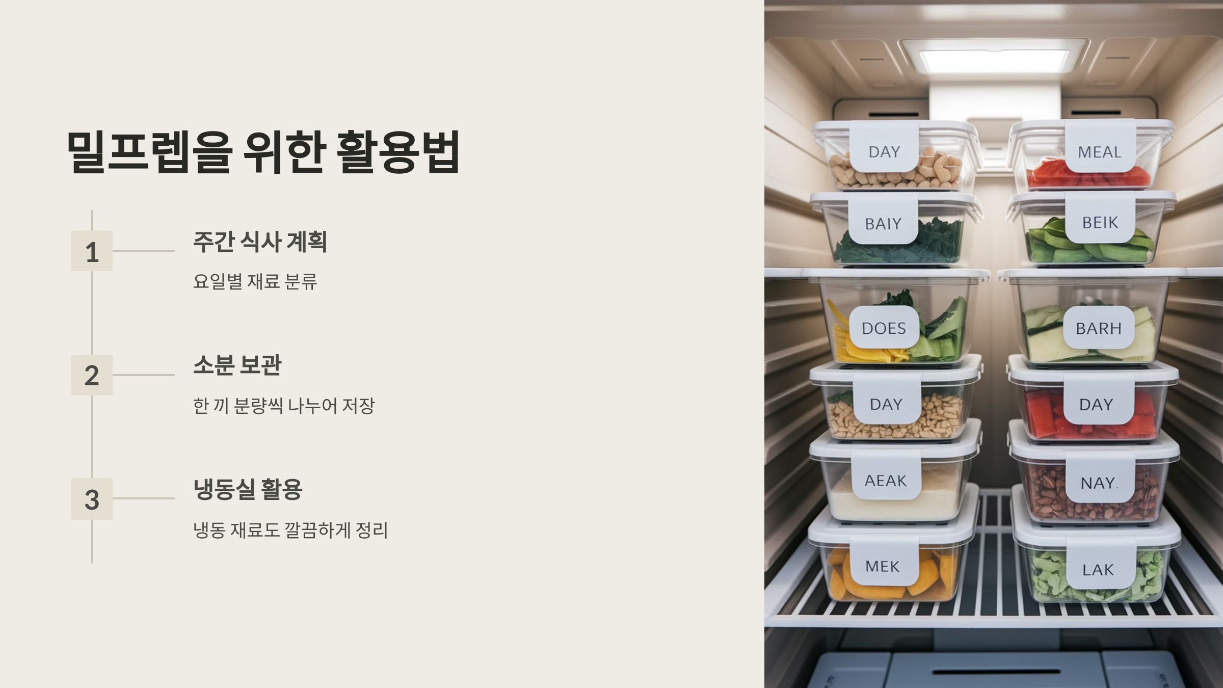 밀프렙을 위한 활용법