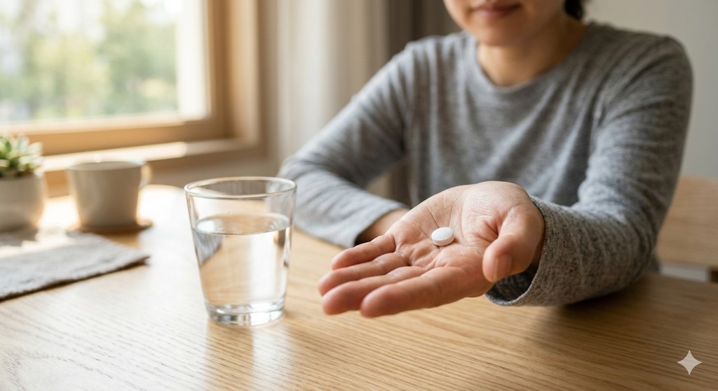 호르몬 보충을 통해 건강한 대사 상태를 회복하는 모습