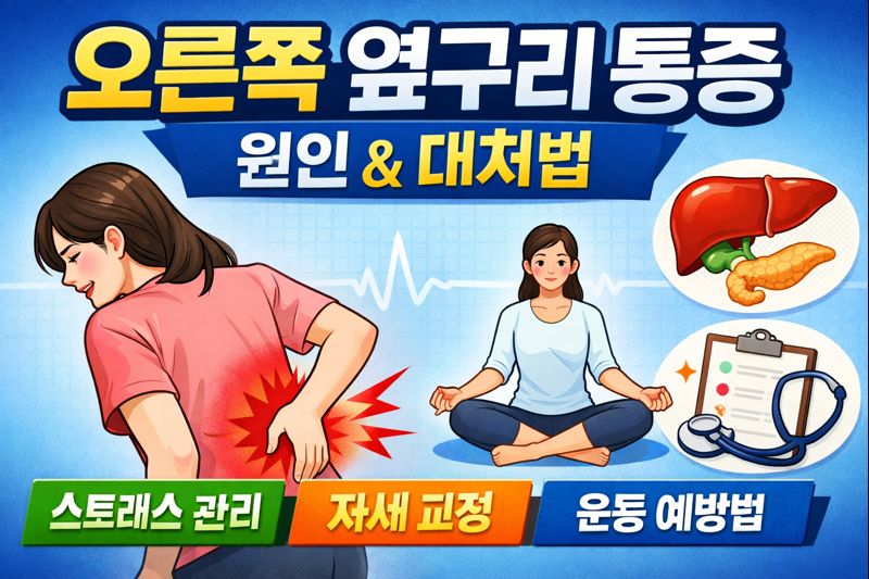 오른쪽 옆구리 통증의 원인과 치료법 &mdash; 일상에서 자주 겪는 통증, 어떻게 대처해야 할까?