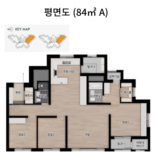 더파크 수성못 평면도 84 A 타입