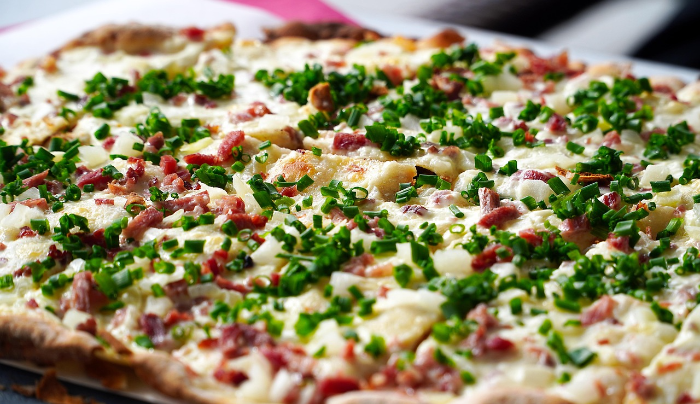 알자스 음식 타르트 플람베