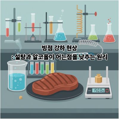 빙점 강하 현상: 설탕과 알코올이 어는점을 낮추는 원리