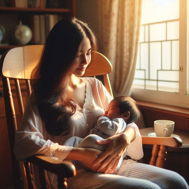 아기를 안고 있는 여성