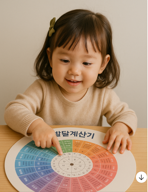 3세여자아이와 발달계산기 사진