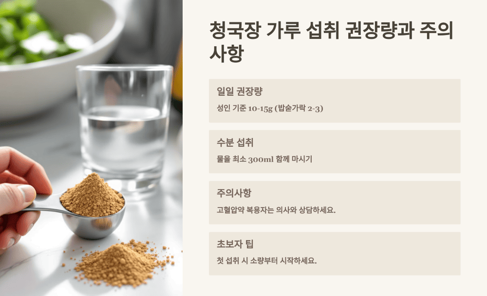 청국장 가루 섭취 권장량과 주의사항