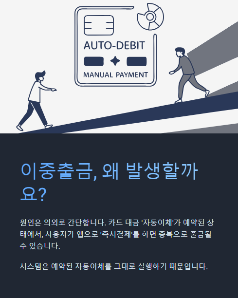 이중출금 왜 발생할까요?