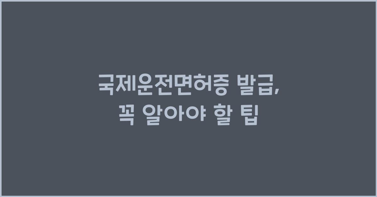 국제운전면허증