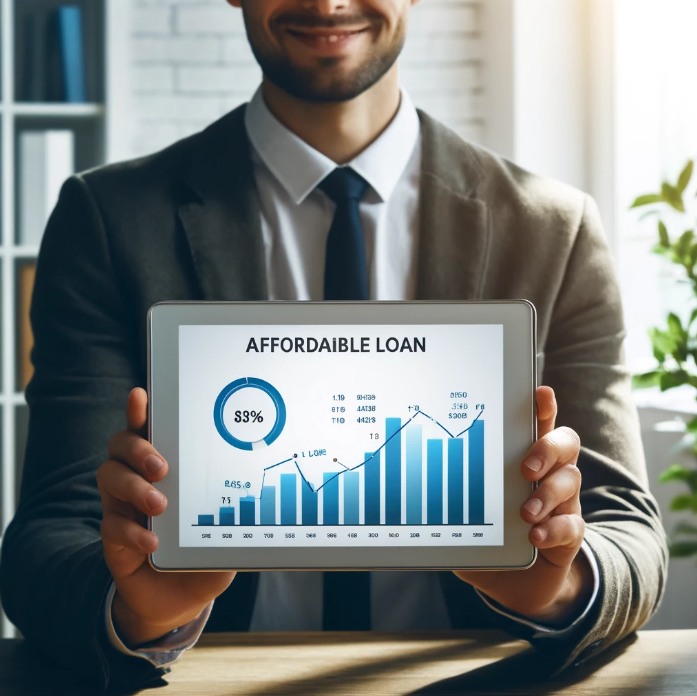 저렴한 대출 상품을 설명하는 금융전문가의 모습