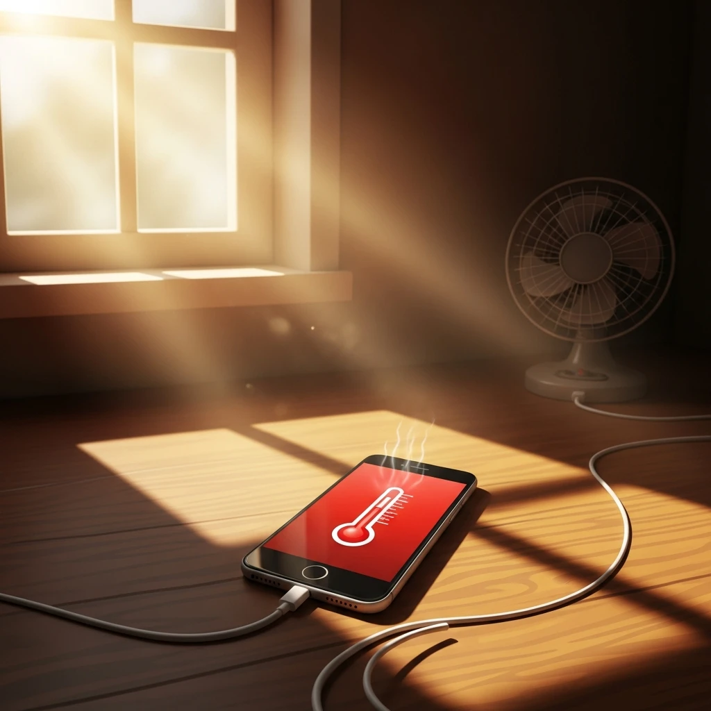 고온 환경 충전 경고