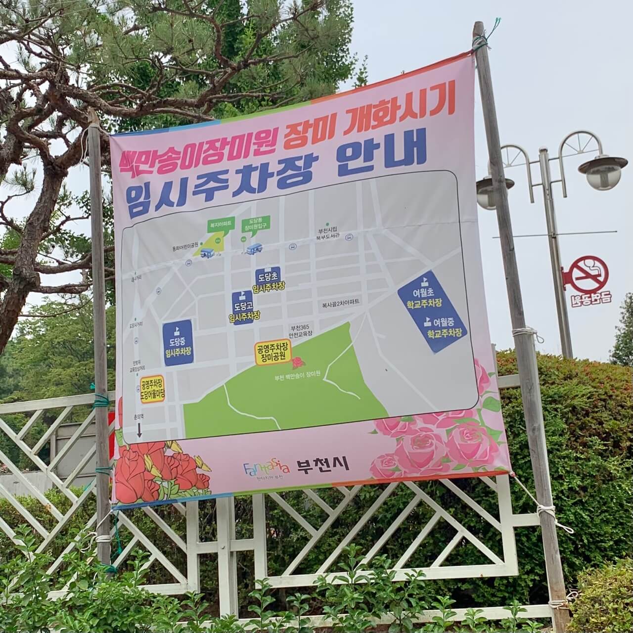 부천백만송이장미원 주차