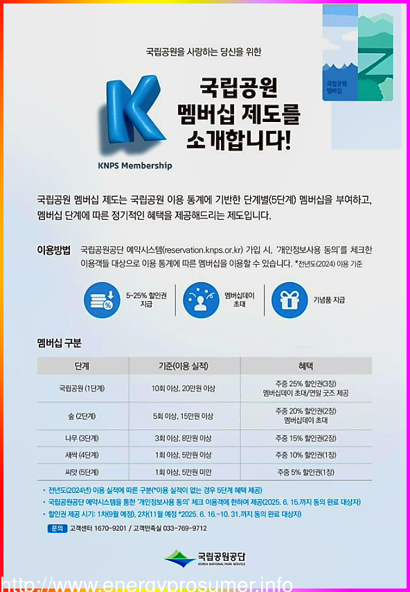 국립공원 멤버쉽 제도