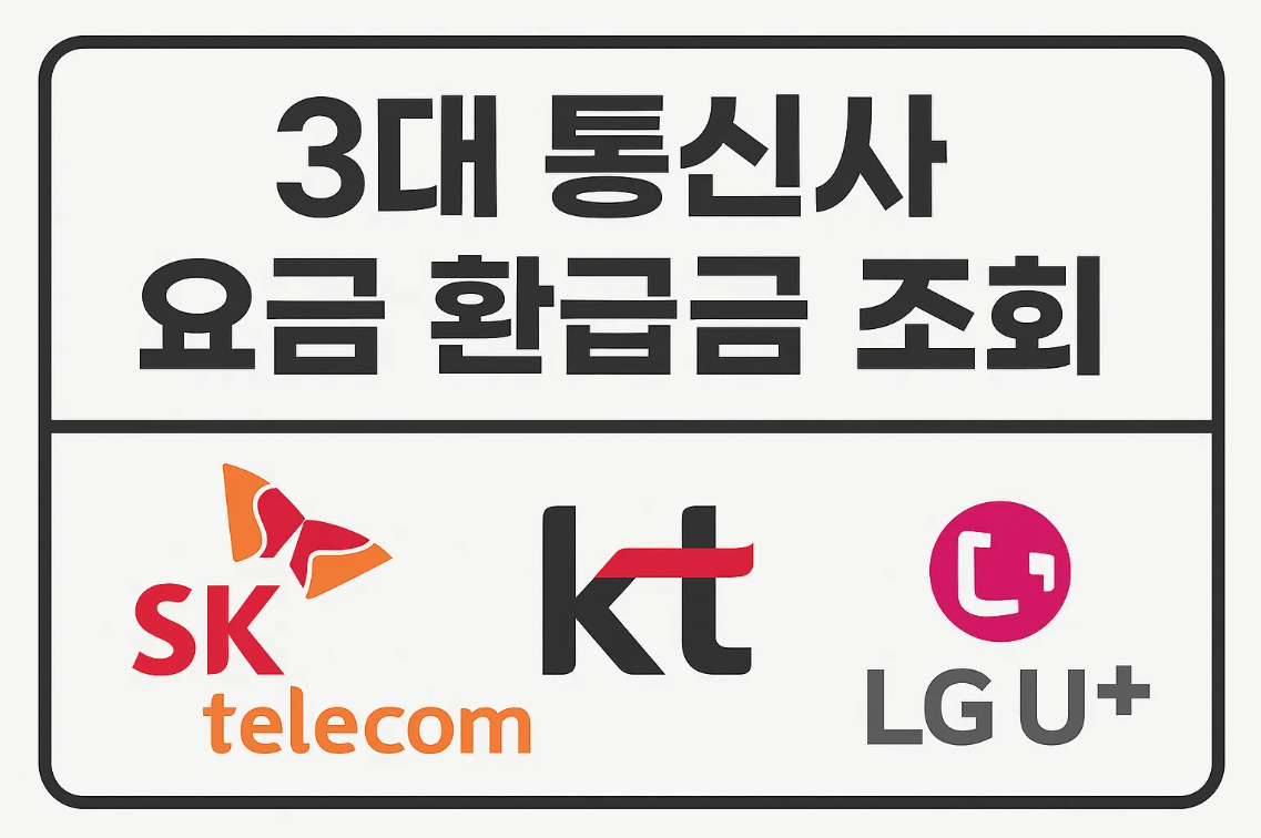 3대 통신사 요금 환급금 조회 (SKT·KT·LGU+)
