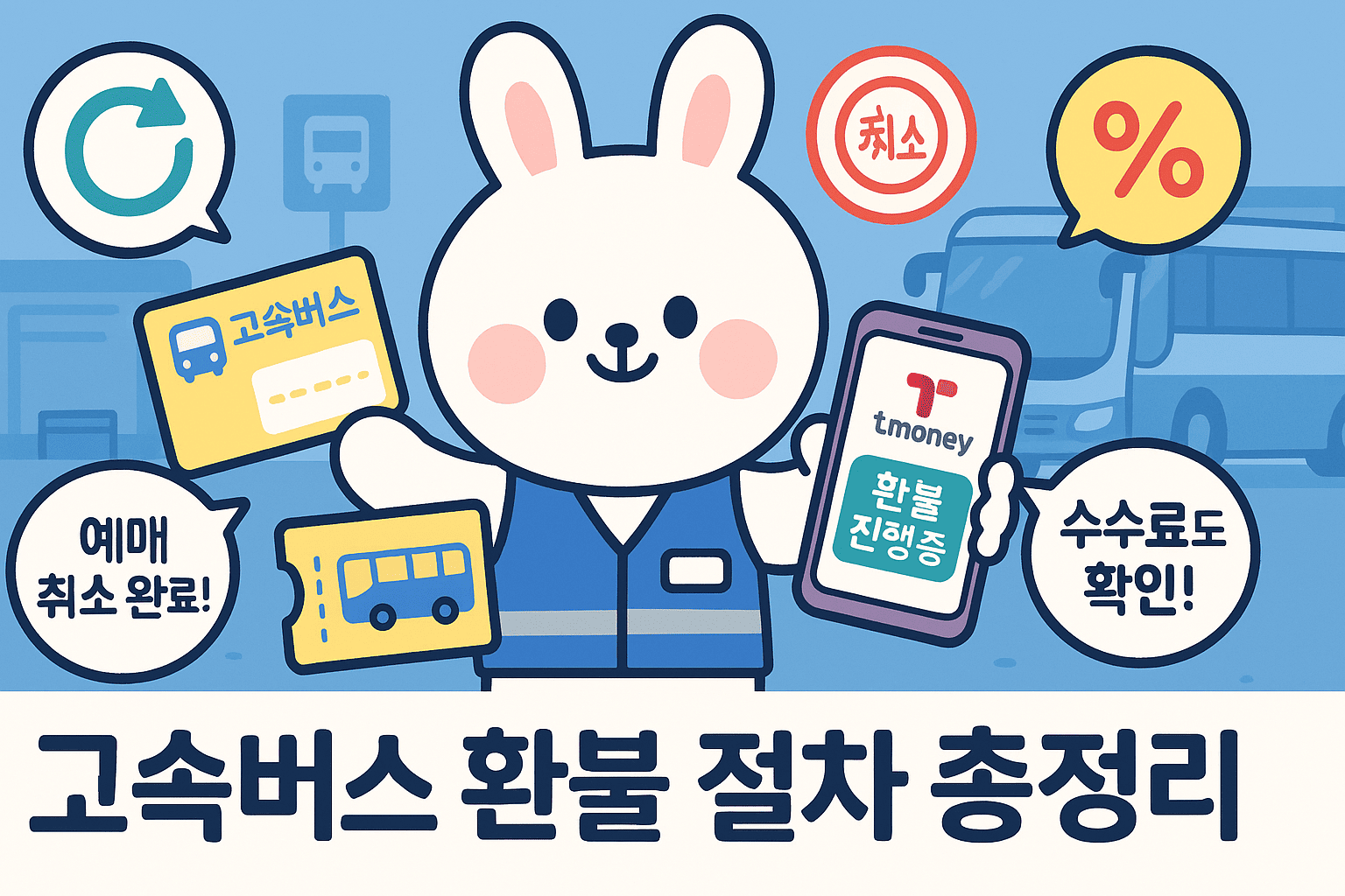 고속버스 티머니 앱/코버스 환불 절차! 예매 취소부터 수수료까지 상세 안내!