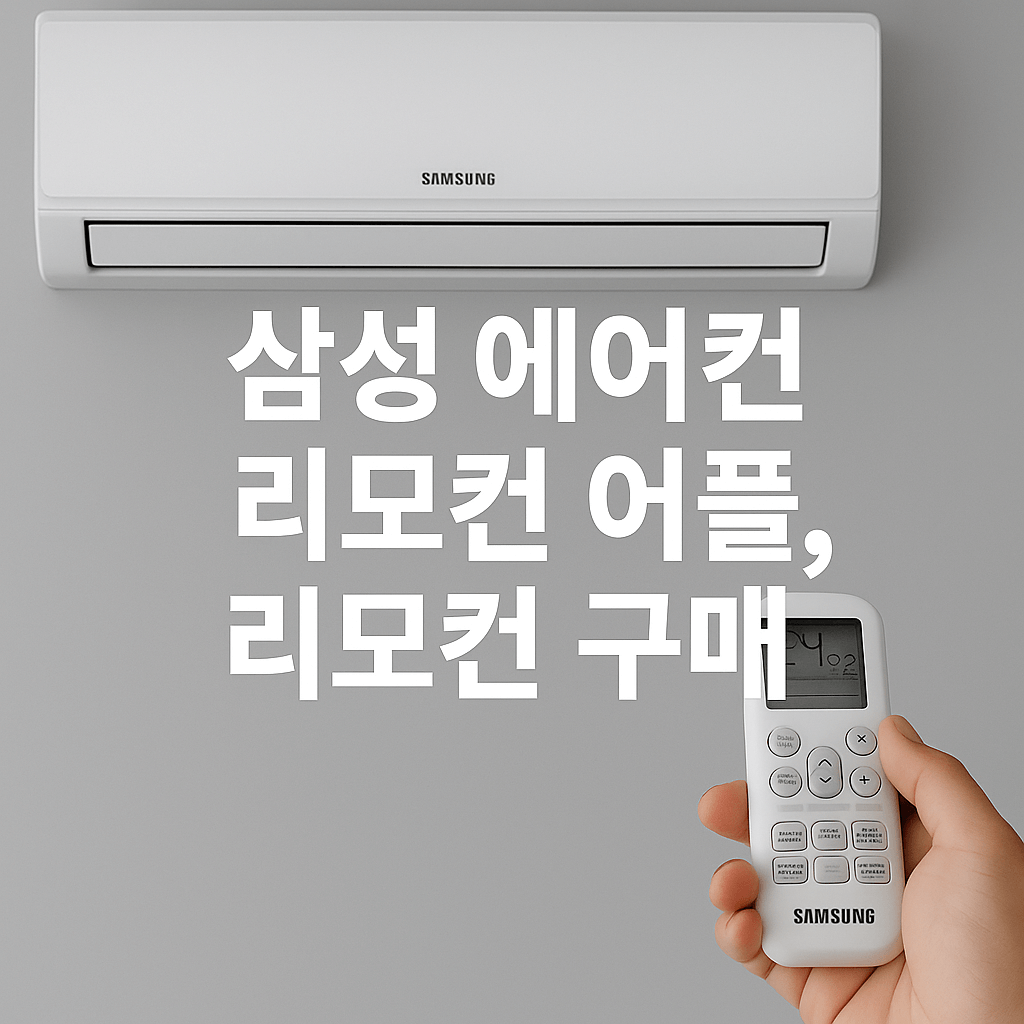 삼성 에어컨 리모컨 어플