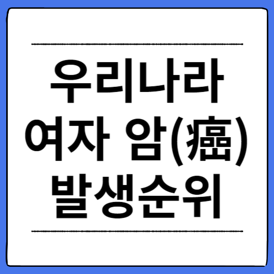 우리나라-여자-암-발생순위
