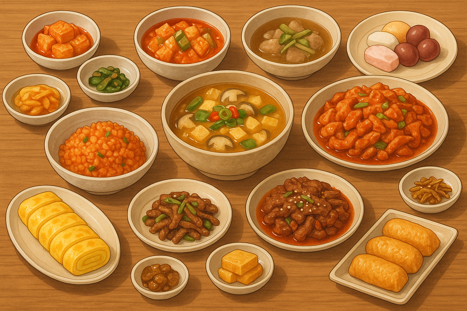 한식 상차림 사진