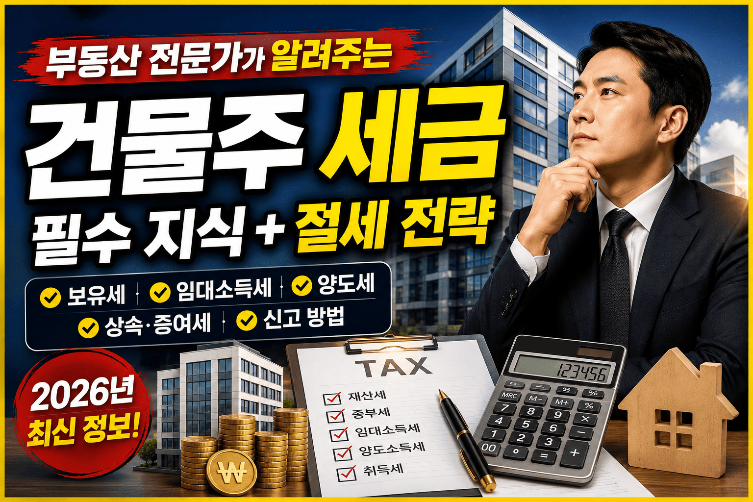 부동산 전문가가 알려주는 건물주 세금 (필수지식, 절세, 신고)