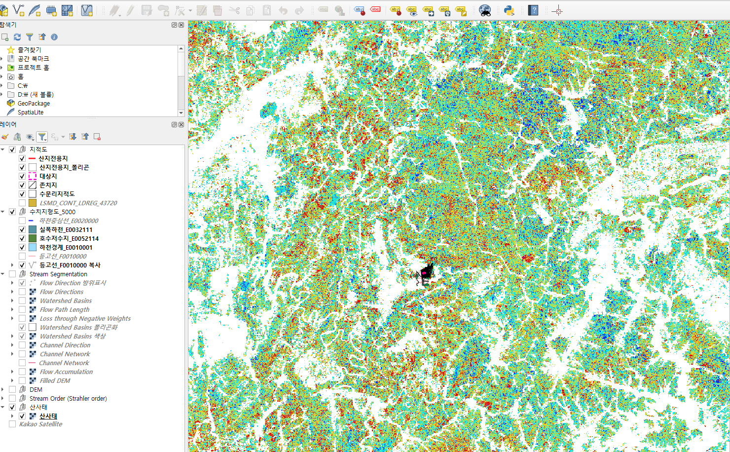 산사태 레이어추가