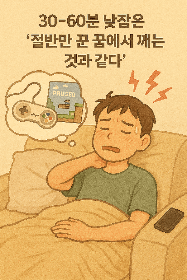 30~60분 낮잠은 ‘절반만 꾼 꿈에서 깨는 것과 같다’