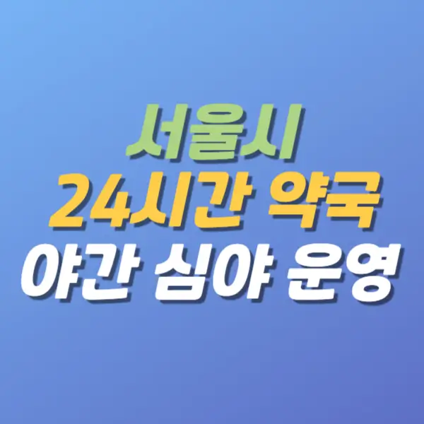 서울시-24시간운영-약국