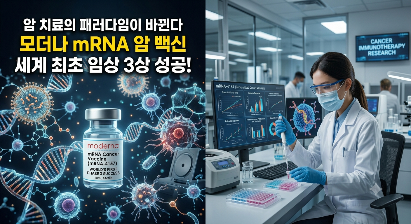 모더나 mRNA 암 백신 관련 AI 사진설명