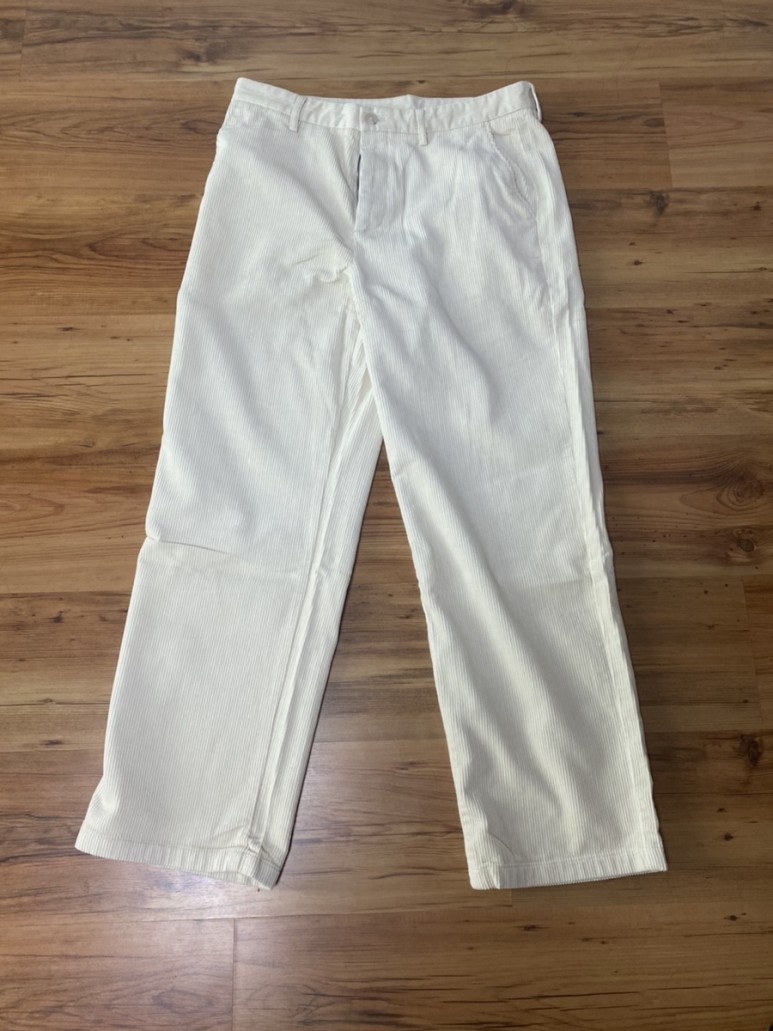 무신사스탠다드 와이드 코듀로이 팬츠 크림