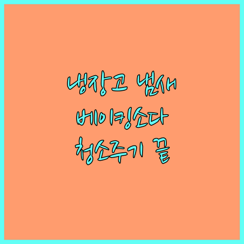 냉장고 냄새 제거, 베이킹 소다 하나