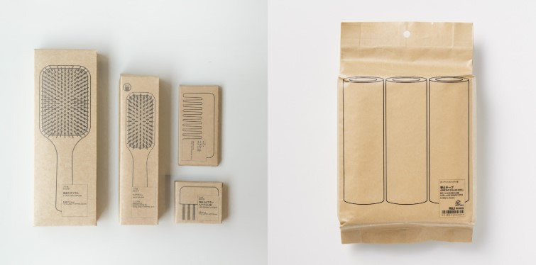 무인양품의 종이 라벨과 절제된 색상 패키지