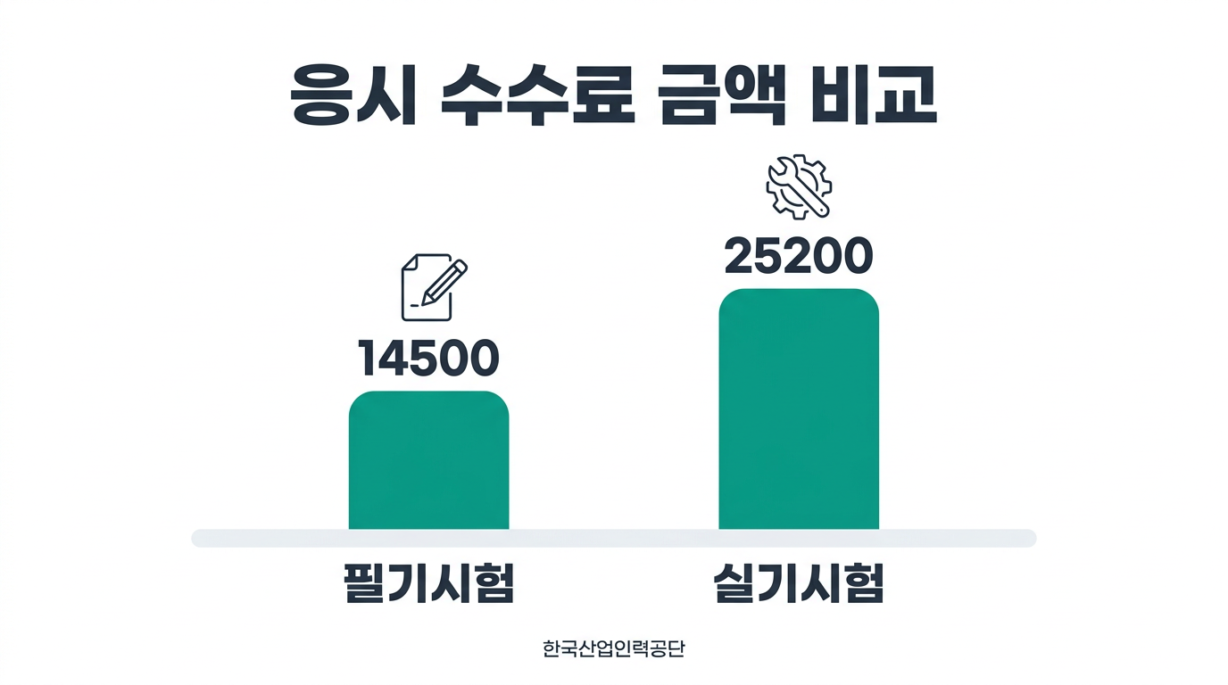 응시 수수료 금액 비교