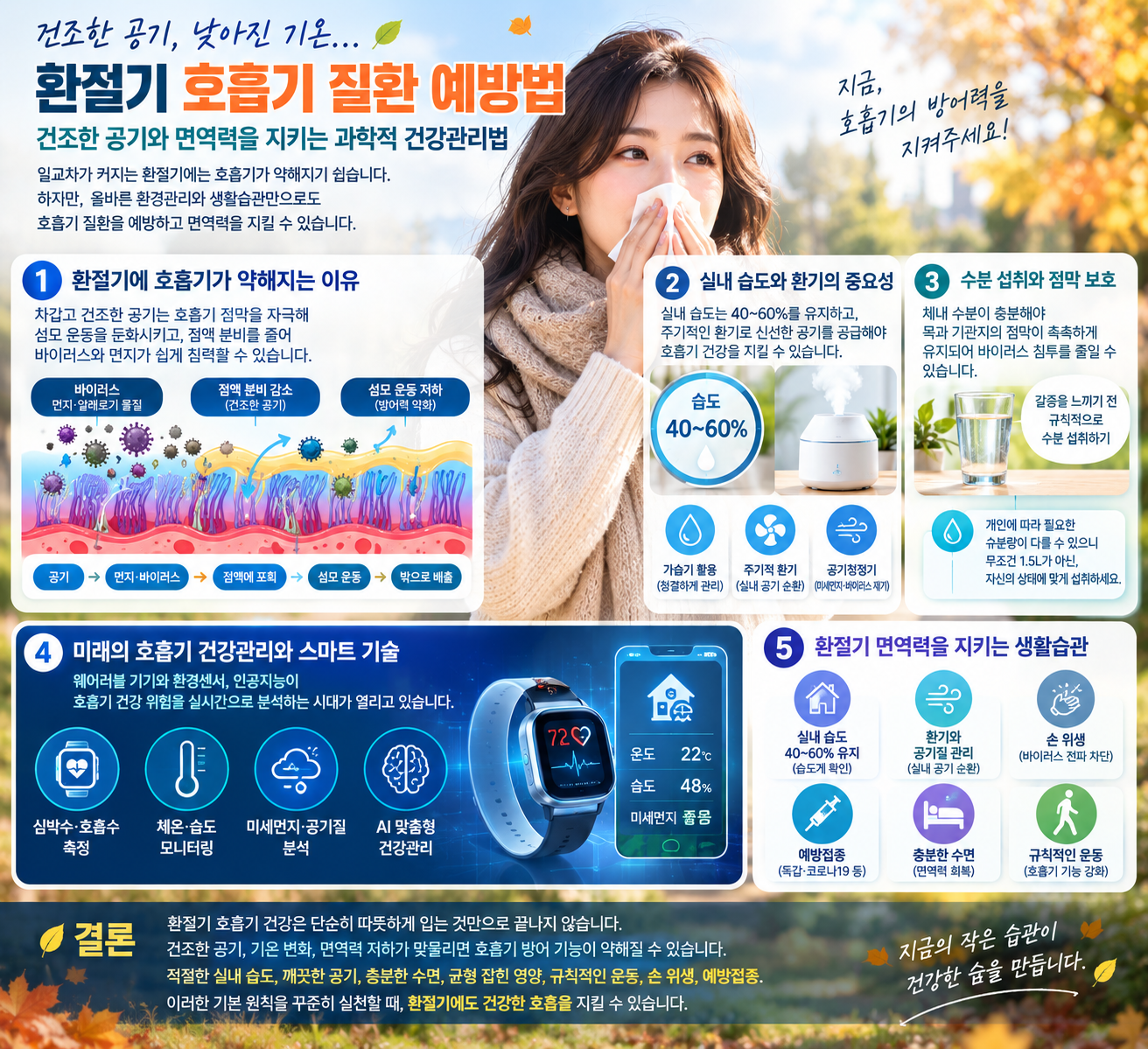 환절기 호흡기 질환 예방법