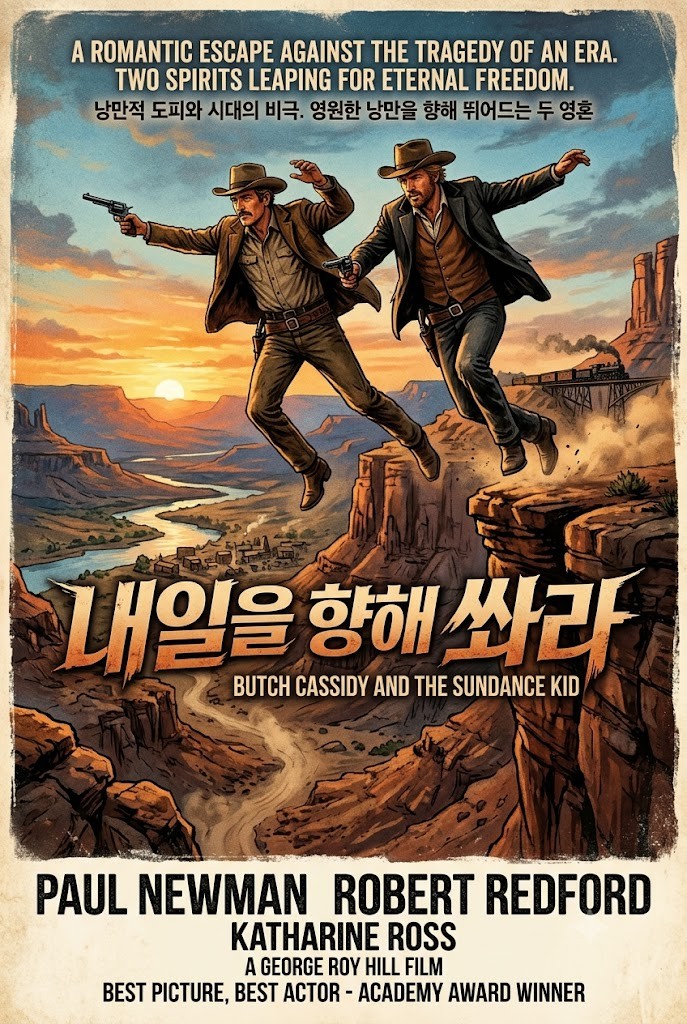 영화 '내일을 향해 쏴라' - 폴 뉴먼과 로버트 레드포드의 낭만적인 서부극 미학