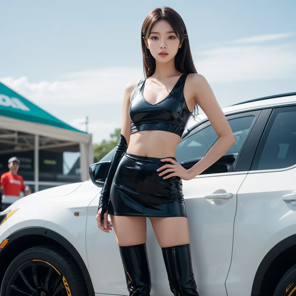 Stable diffusion AI Picture-Racing girl