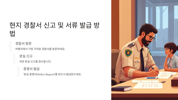 현지 경찰서 신고 및 서류 발급 방법