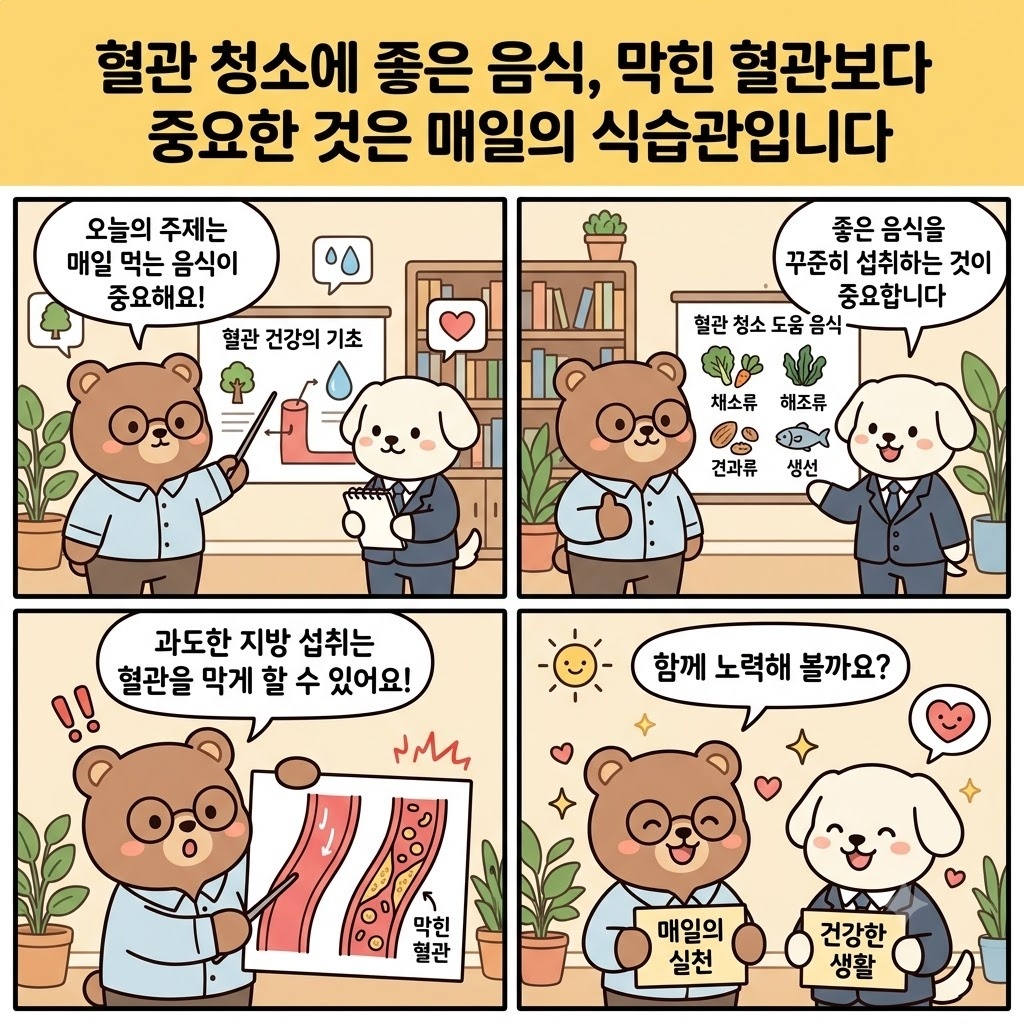 혈관 청소에 좋은 음식, 막힌 혈관보다 중요한 것은 매일의 식습관입니다