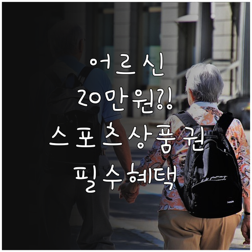 어르신 스포츠 상품권 최대 20만원 ..