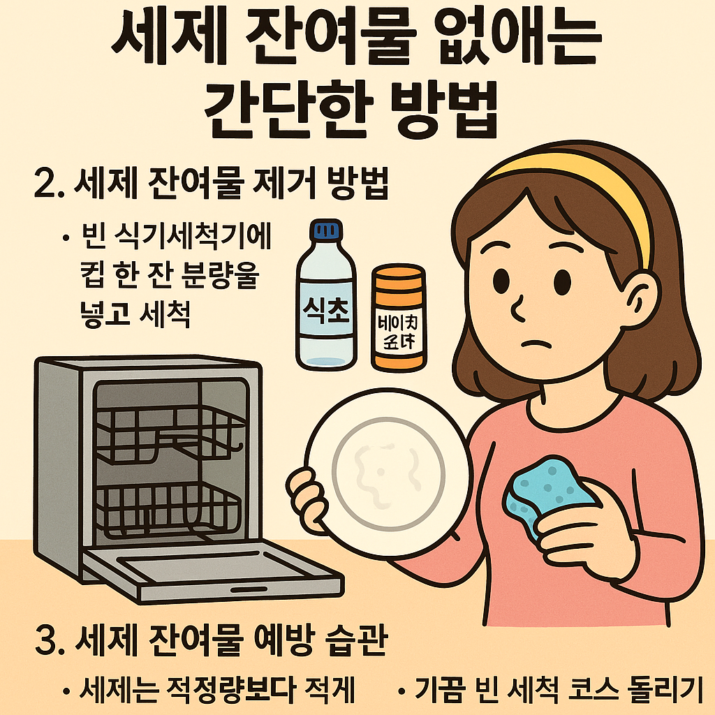 식기세척기 세제 잔여물 없애는 간단한 방법