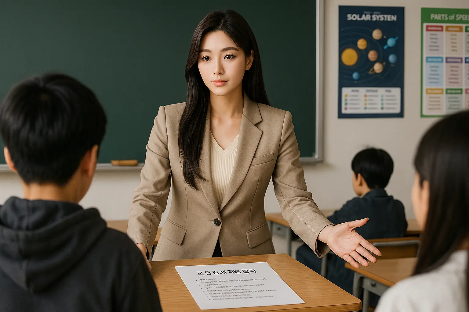 교권침해 대응 절차 상담하는 이미지