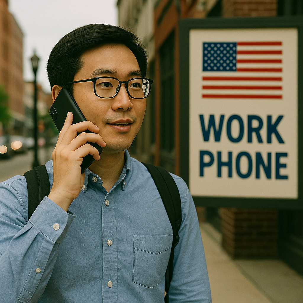 미국에서 eSIM(이심)을 구매해서 업무폰에 적용해서 사용하는 나의 모습