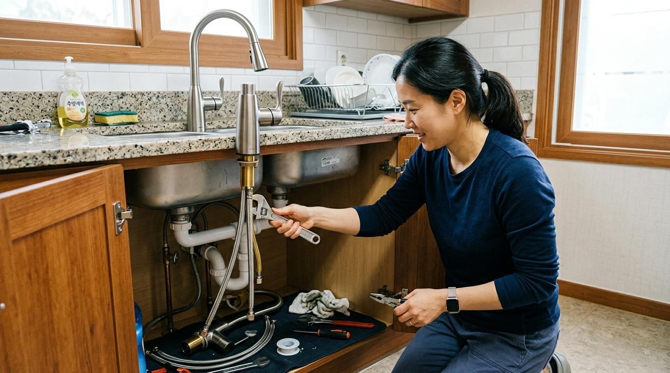 싱크대 수도꼭지 교체