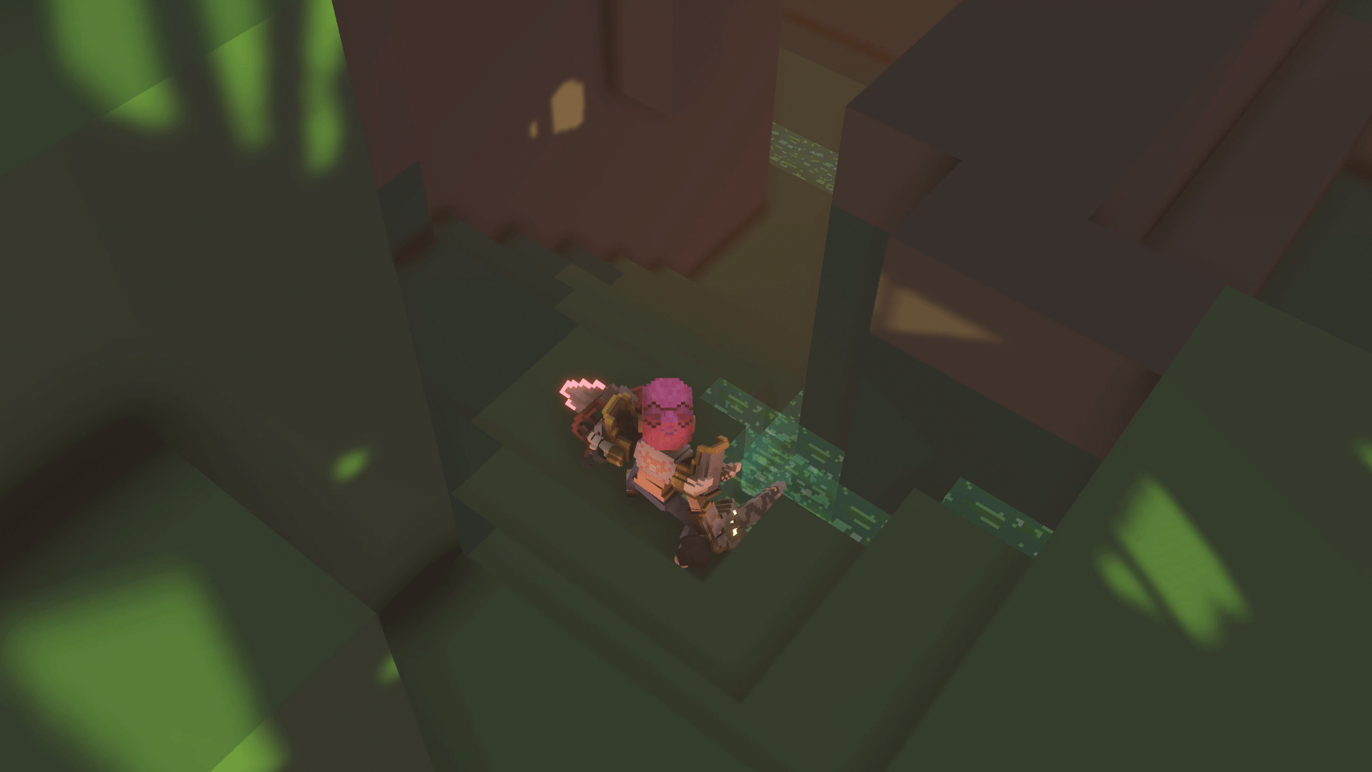 아래로 내려가는 길을 찾았다.