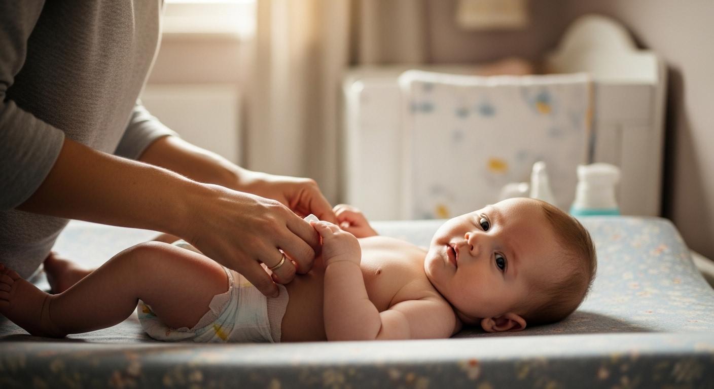 기저귀를 갈 때 좋은 느낌