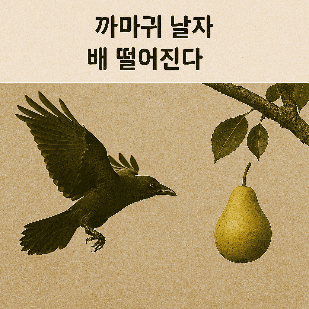 까마귀 날자 배 떨어진다