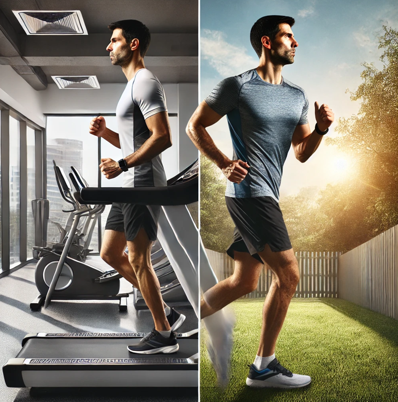 헬스장 러너와 야외 러너의 모습