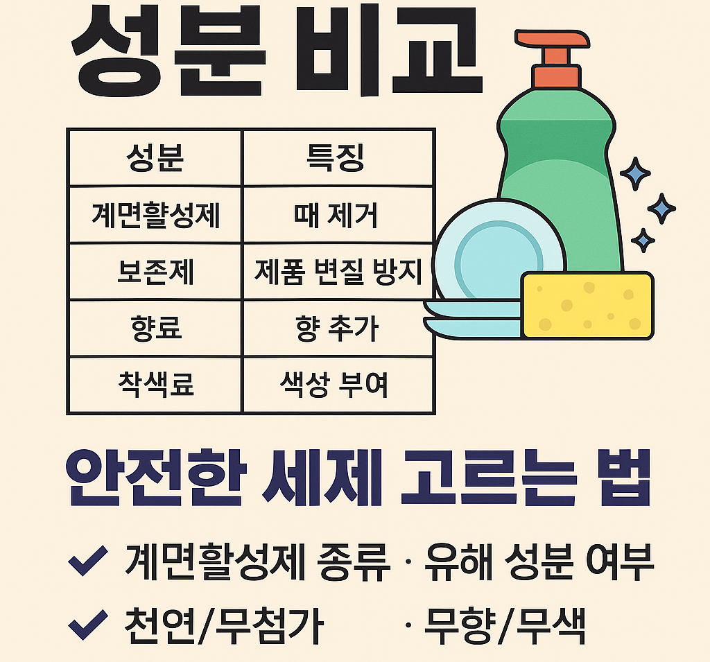 주방세제 성분 비교