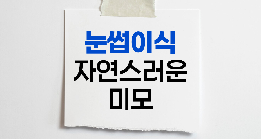 눈썹이식의 혁신, 자연스러운 미모 완성