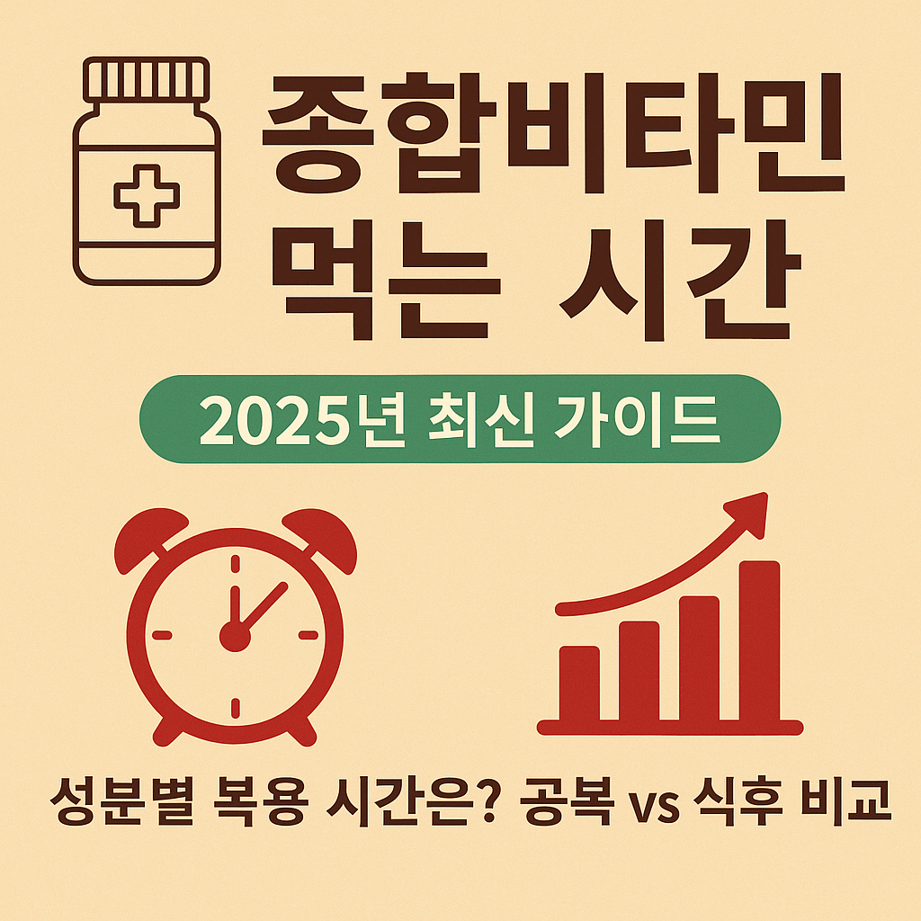 종합 영양제, 언제 먹는 게 좋을까? 복용 시간 완전 정리!