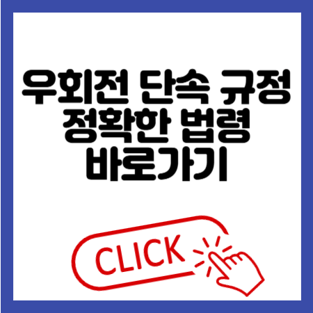 우회전 단속 규정