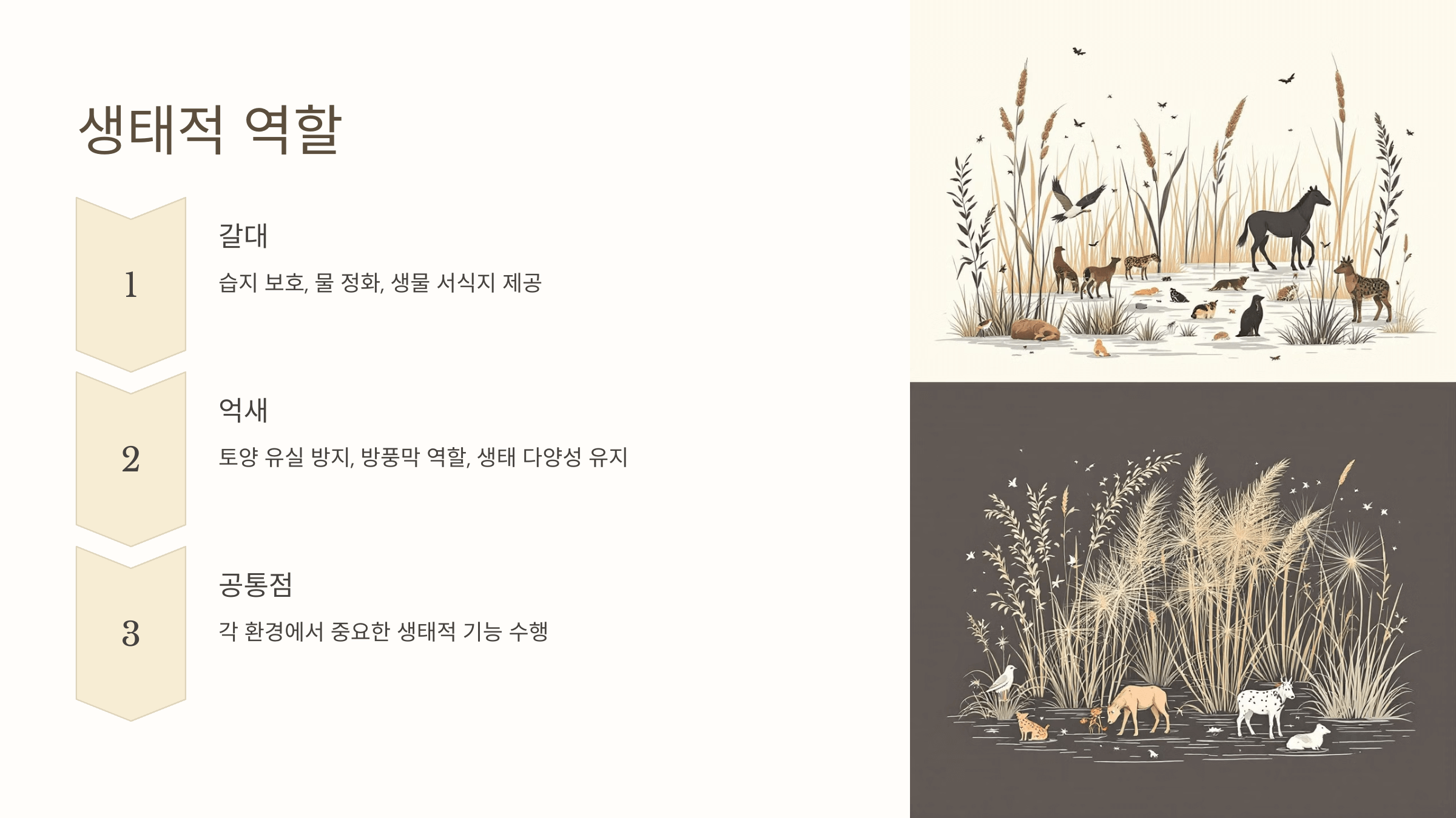 갈대와 억새의 모습입니다.